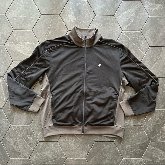 Y2K Men’s SB Tech Gray & Black Zip Up Track Jacket - Picture 1 of 6
